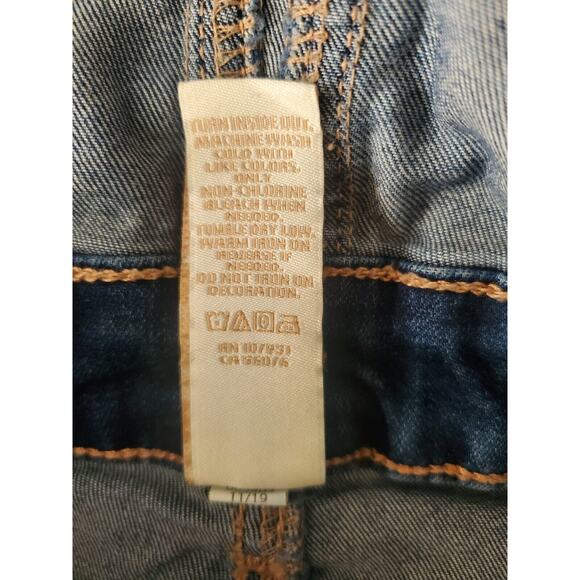 Girls Justice Size 12 Denim Jean Shortalls Overalls Distressed, Medium Wash, EUC - Picture 5 of 6